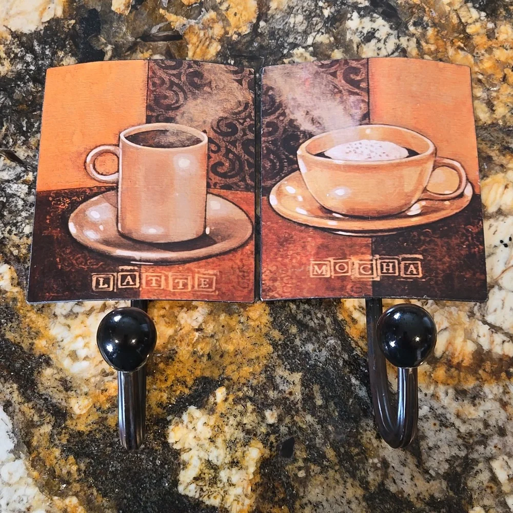 2 Brand New Norman Wyatt Coffee Wall Hangers